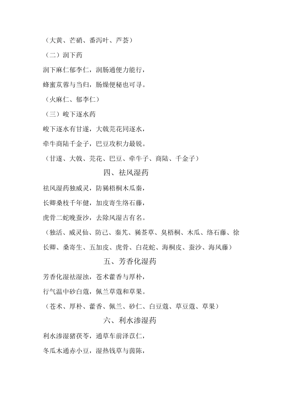 中药作用口诀_第3页