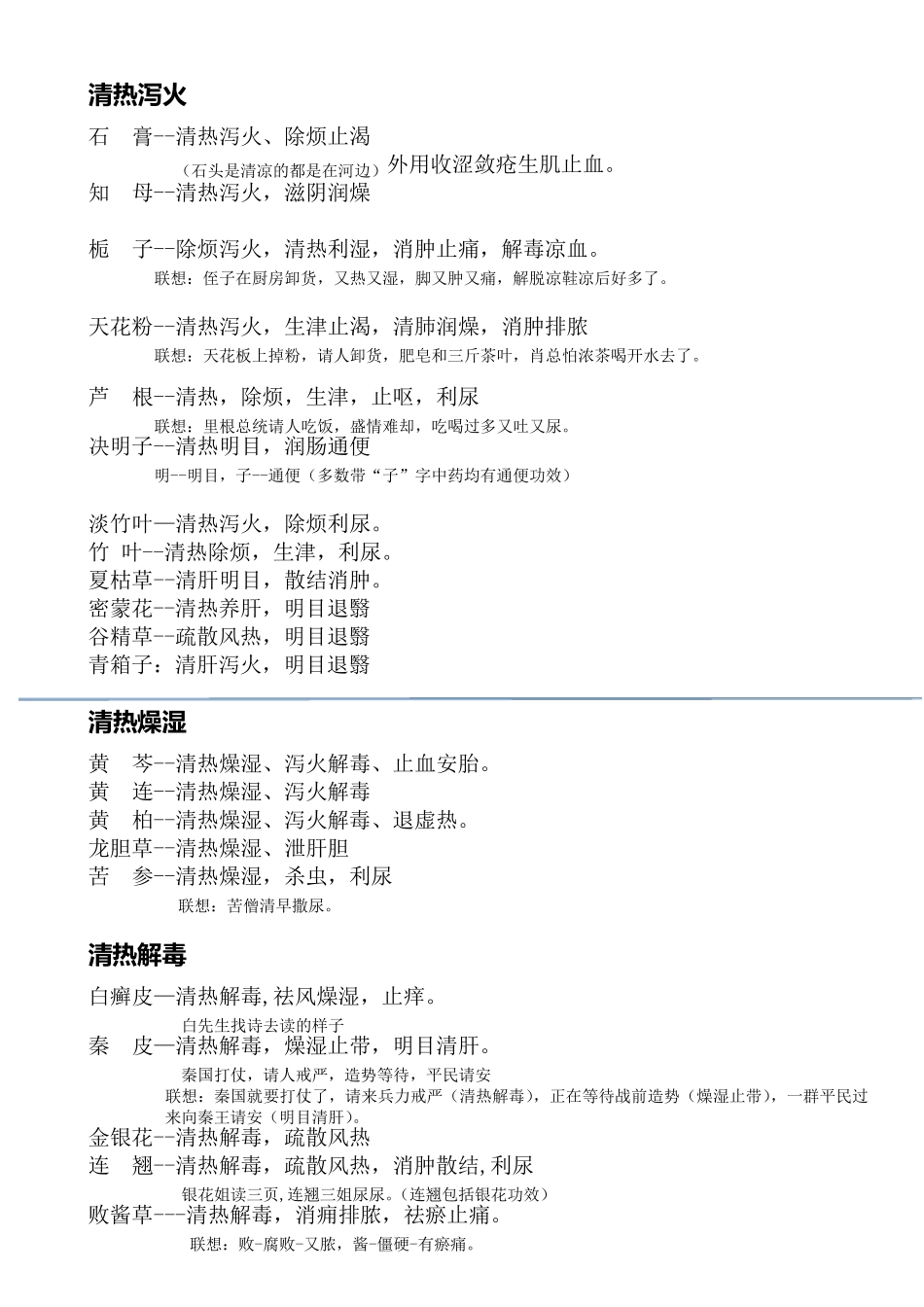 中药功效联想快速记忆(程会贤整理)_第3页