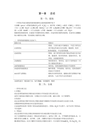 中药化学学习要点