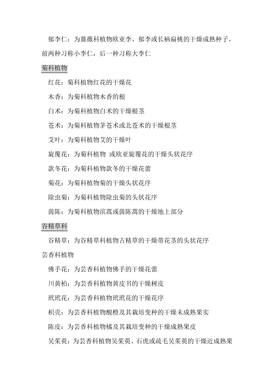 中药名称及其来源科属大全_第2页