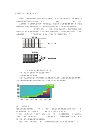 串行通信与并行通信哪个更好