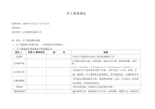 开工典礼前期准备