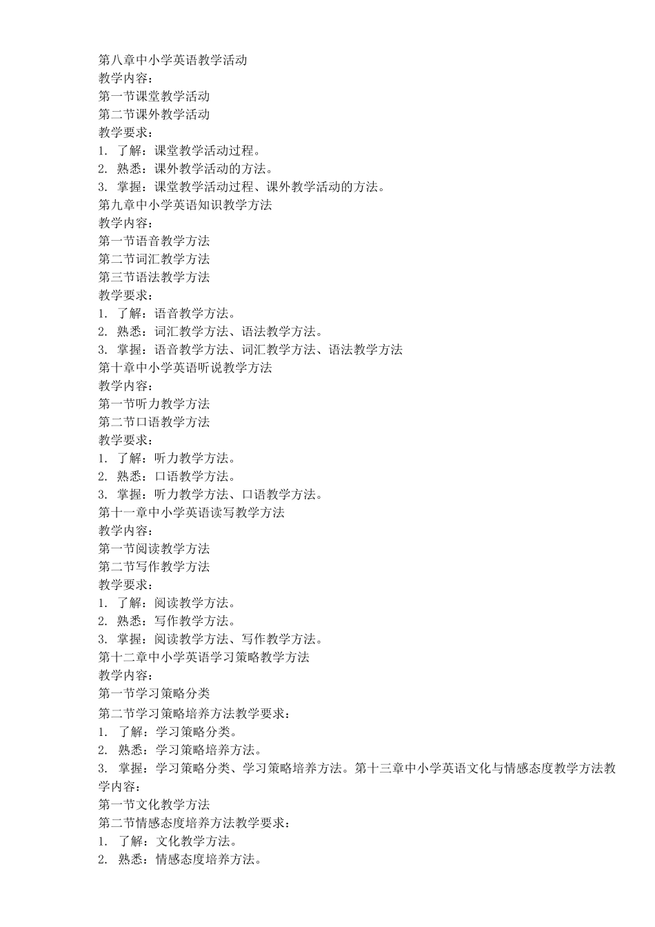 《英语教学法》教学大纲_第3页