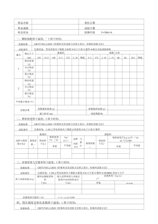 轻集料试验记录