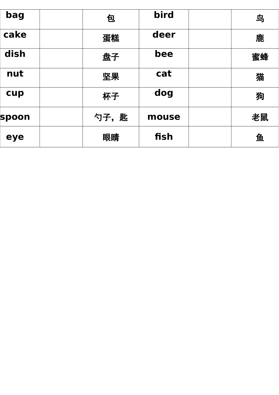 北京版英语单词表_第2页