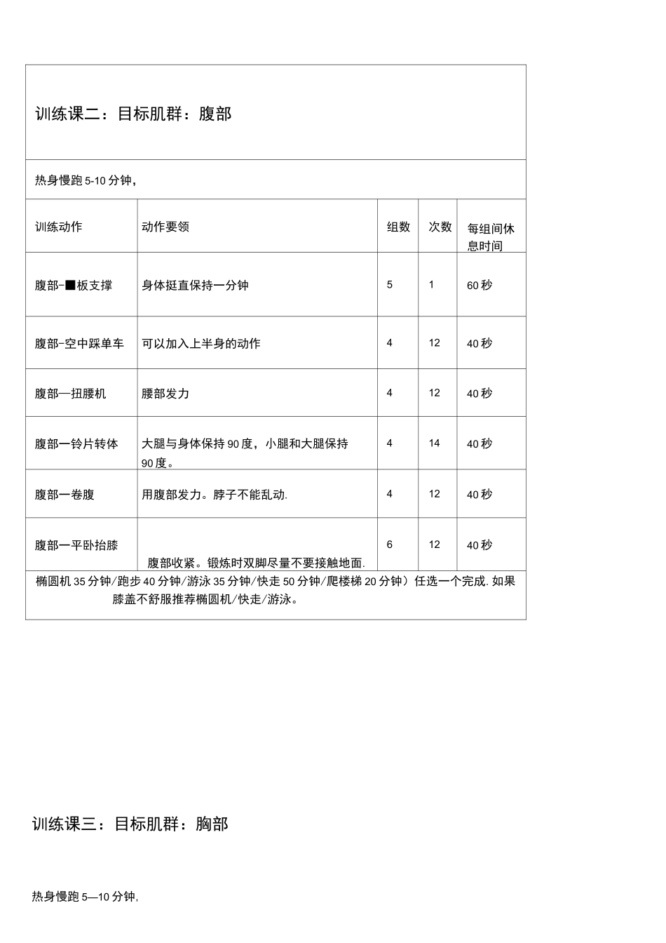 (完整word)健身中心健身计划(课表)_第2页