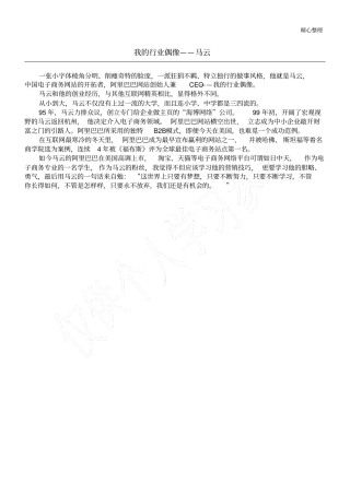 我的行业偶像——马云