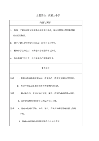 我要上小学主题