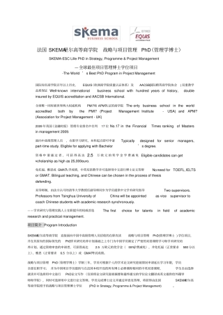 战略与项目管理PHD管理学博士中国项目
