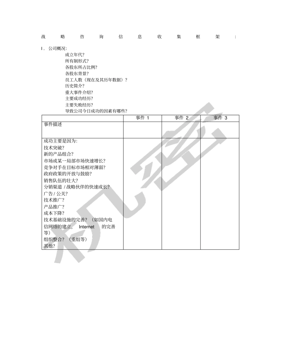 战略咨询信息收集框架_第1页