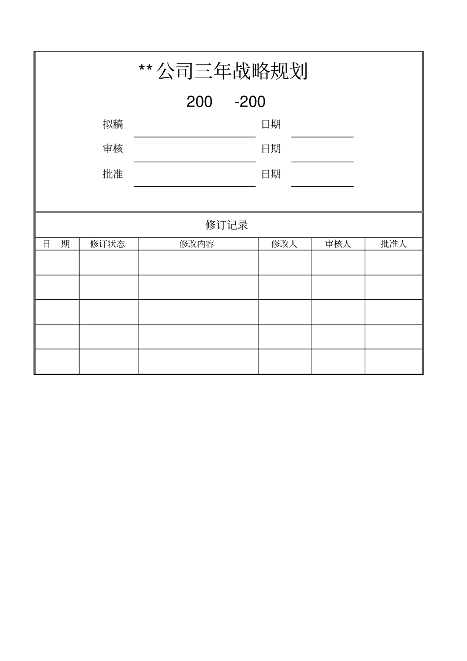 战略规划书模板_第1页