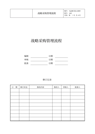 战略采购管理流程