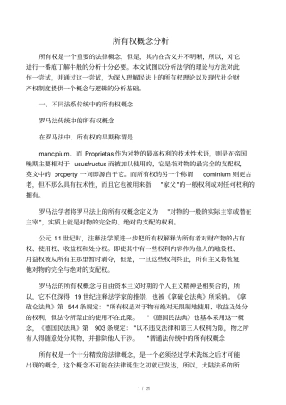 所有权概念分析