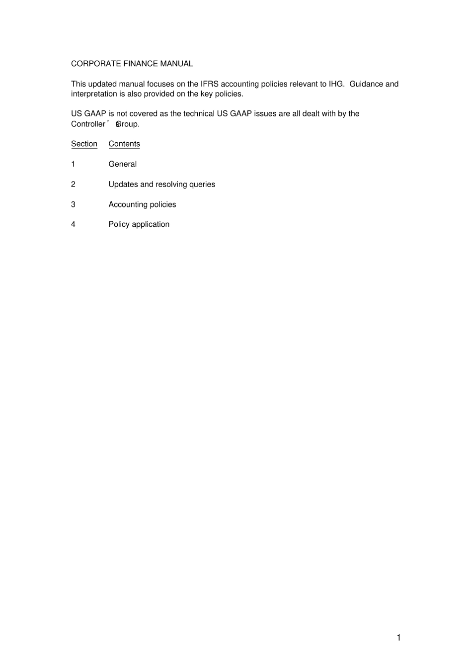 手册大全--ihg洲际酒店集团财务手册_第1页