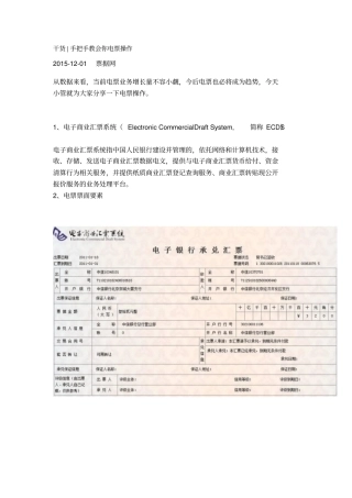 手把手教会你电票操作资料