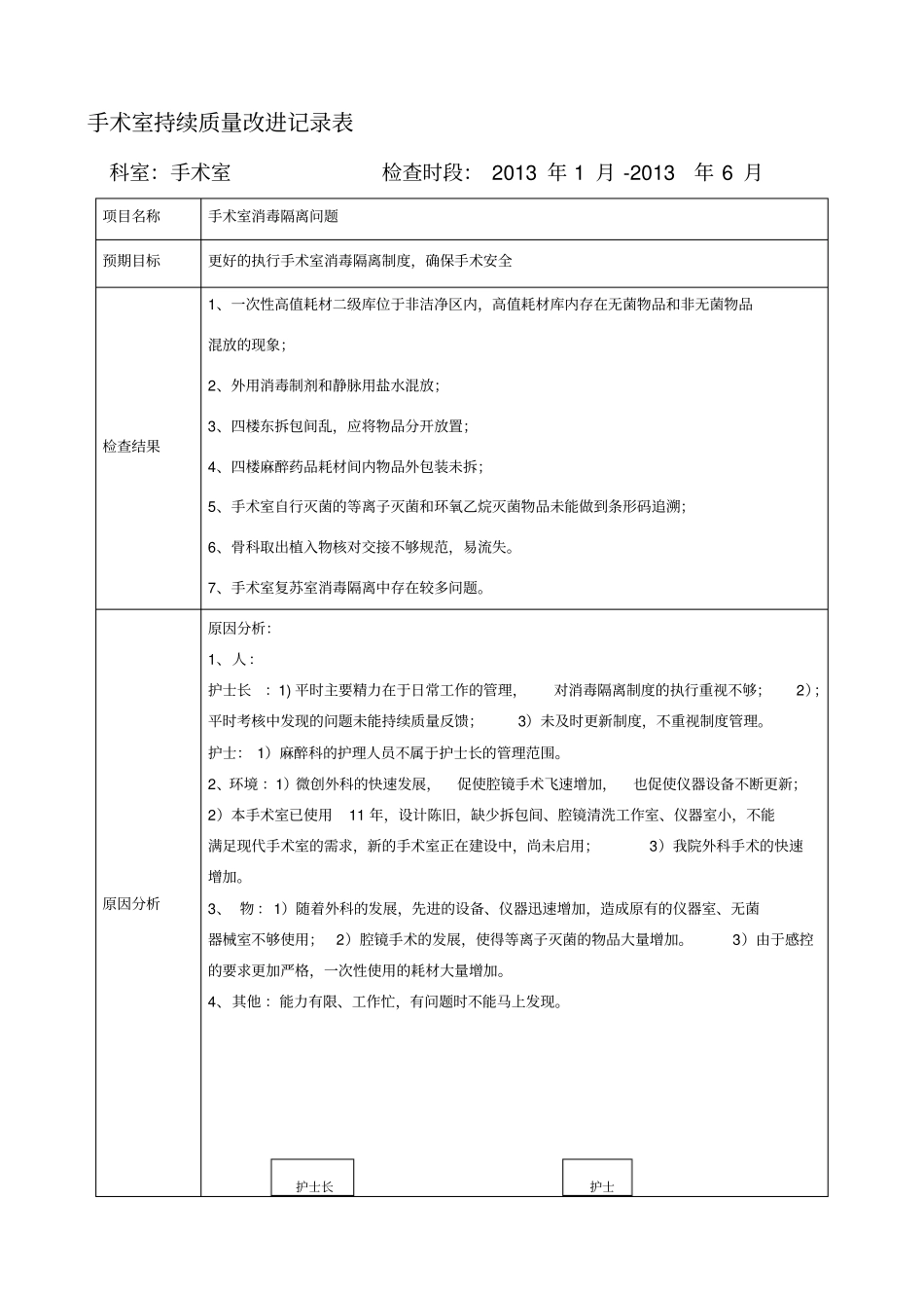 手术室消毒隔离持续质量改进_第1页