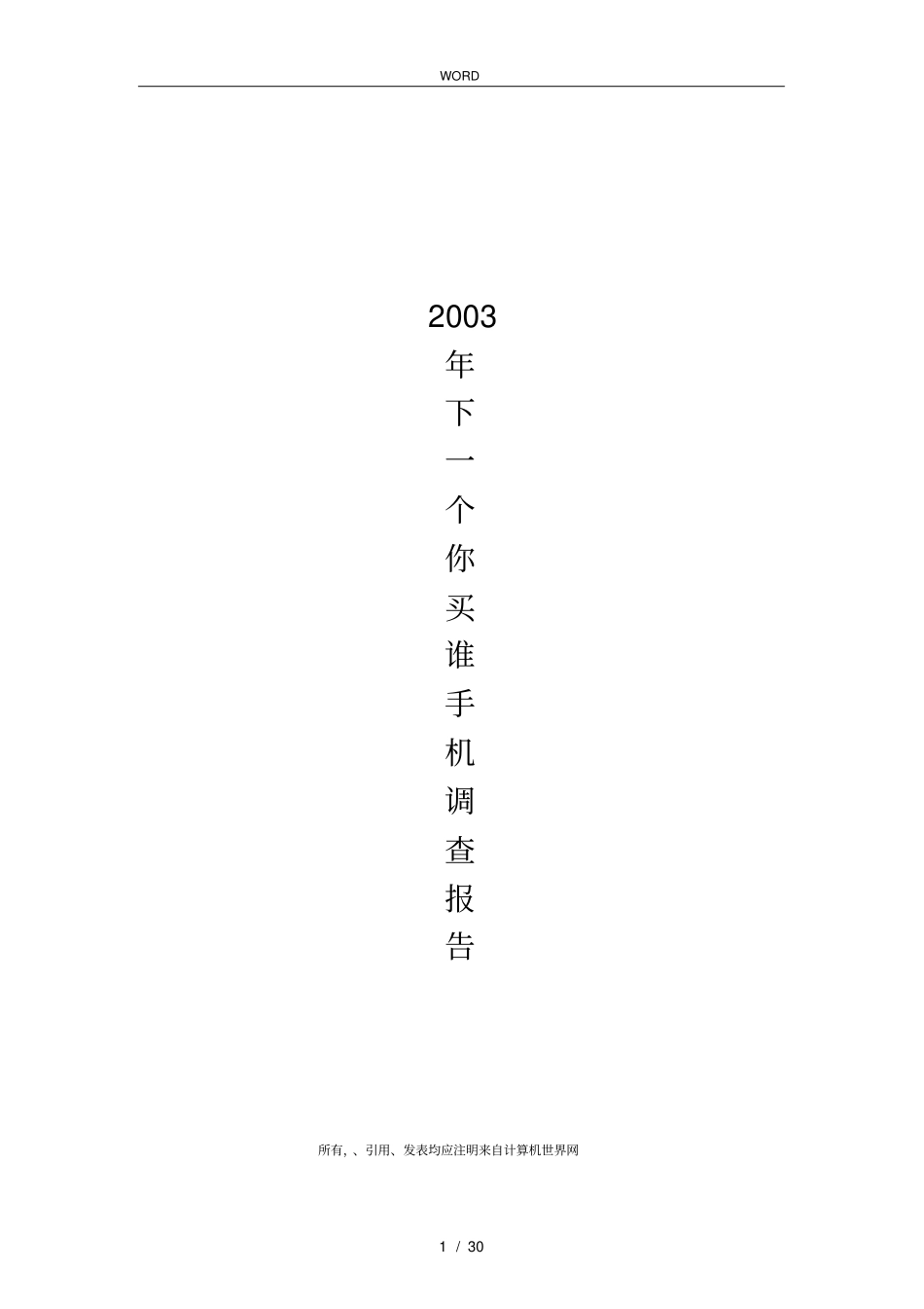 手机场调查报告_第1页