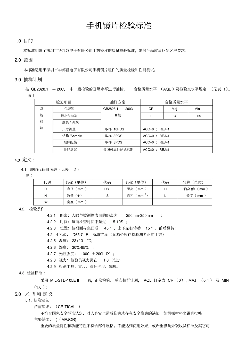 手机镜片检验标准_第3页