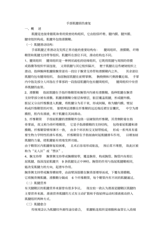 手部肌腱损伤康复