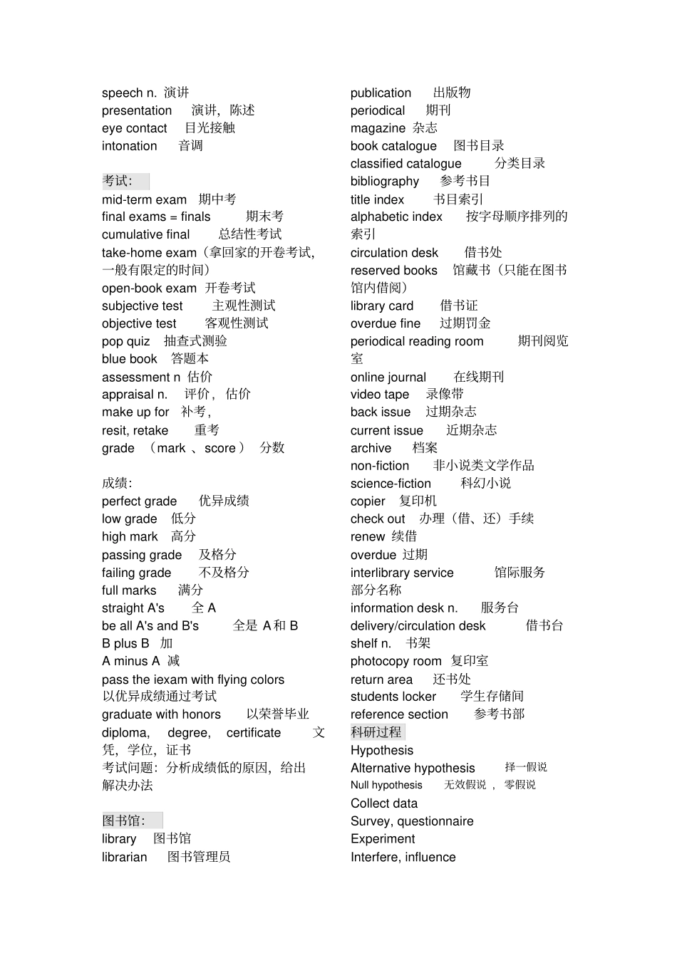 托福听力分类词汇_第3页