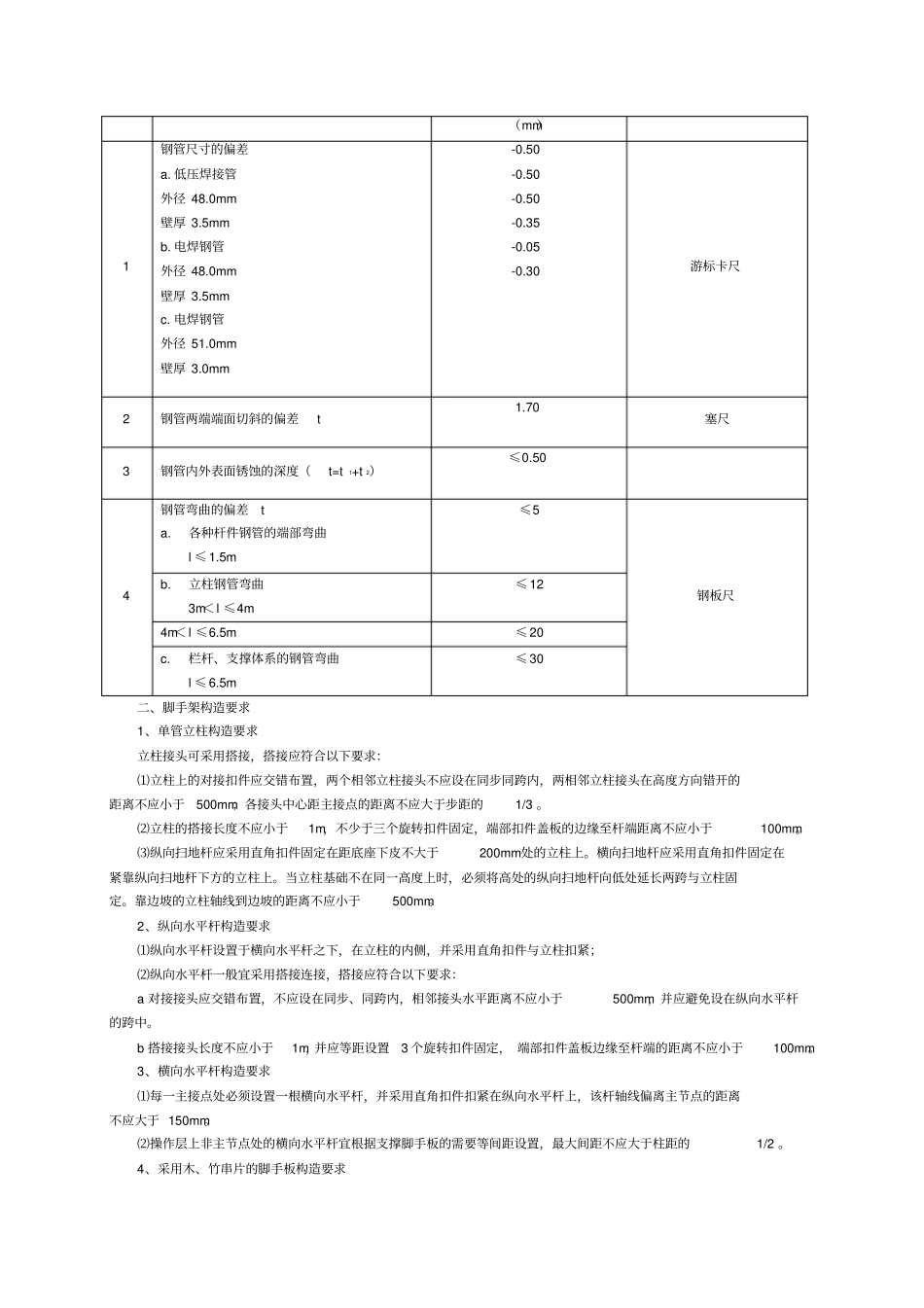 扣件式钢管悬空脚手架施工作业指导书_第2页