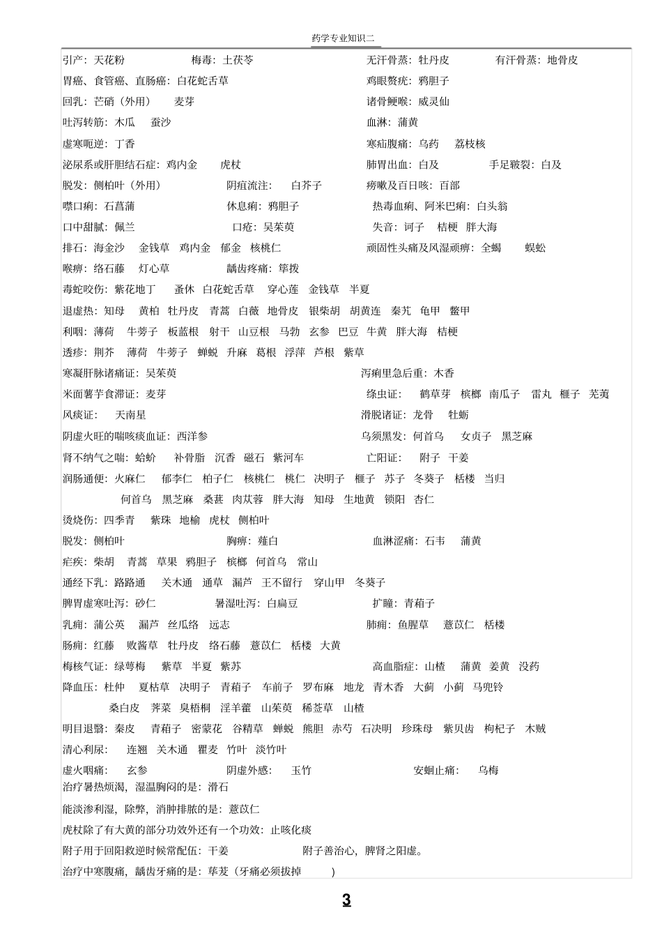 执业中药师中药学专业知识二汇总_第3页