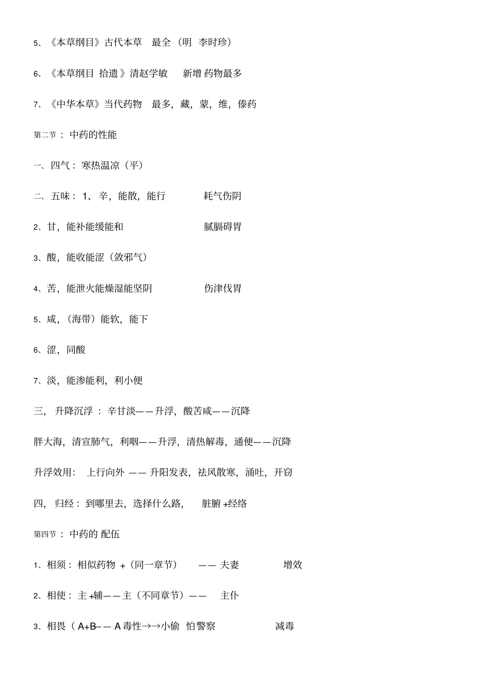 执业中药师考试重点总结中药一_第2页