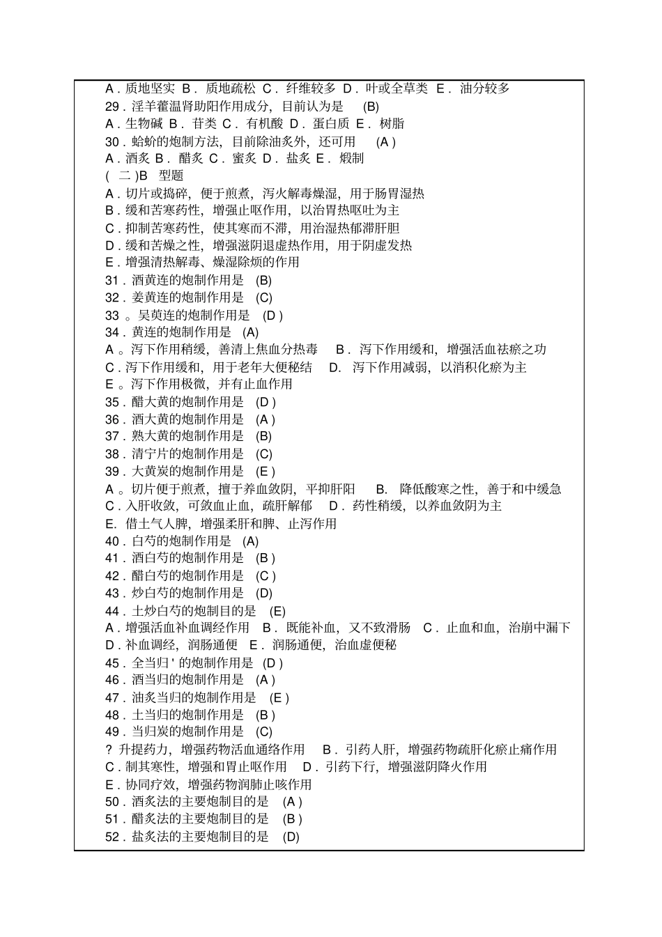执业中药师考试题库—中药学专业知识附答案_第3页