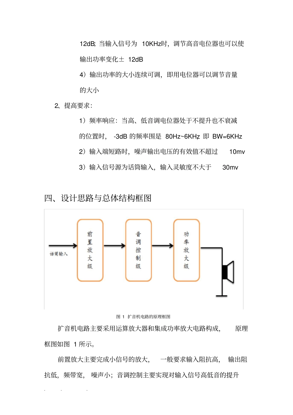 扩音机电路设计试验报告_第3页