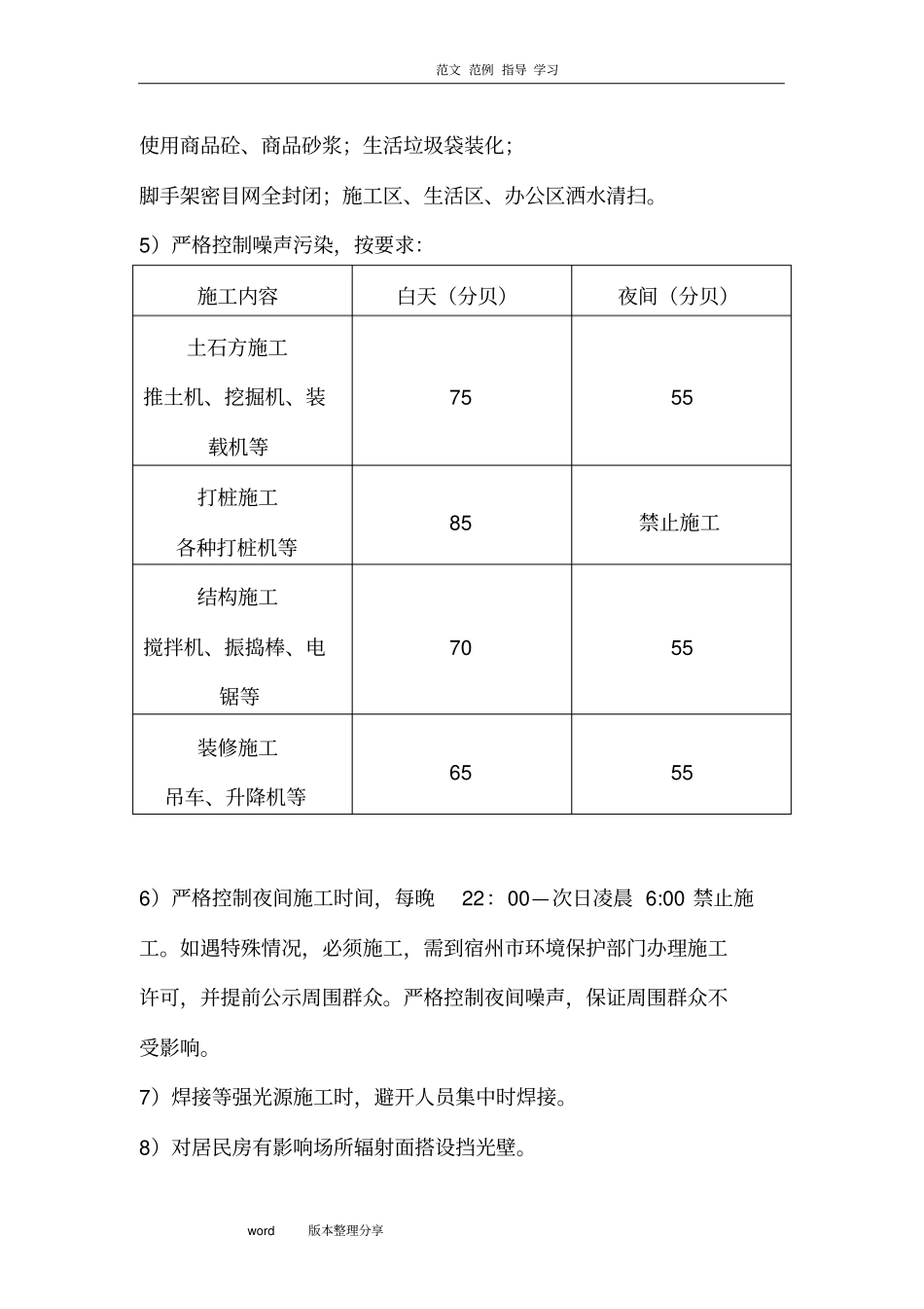 扬尘、噪声及光污染控制专项施工方案1_第3页