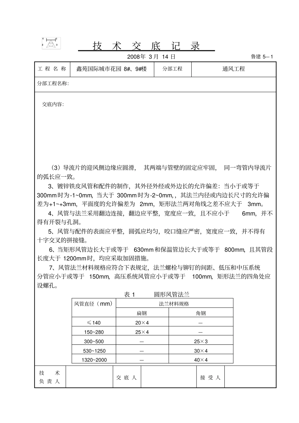 技术交底记录通风资料_第2页