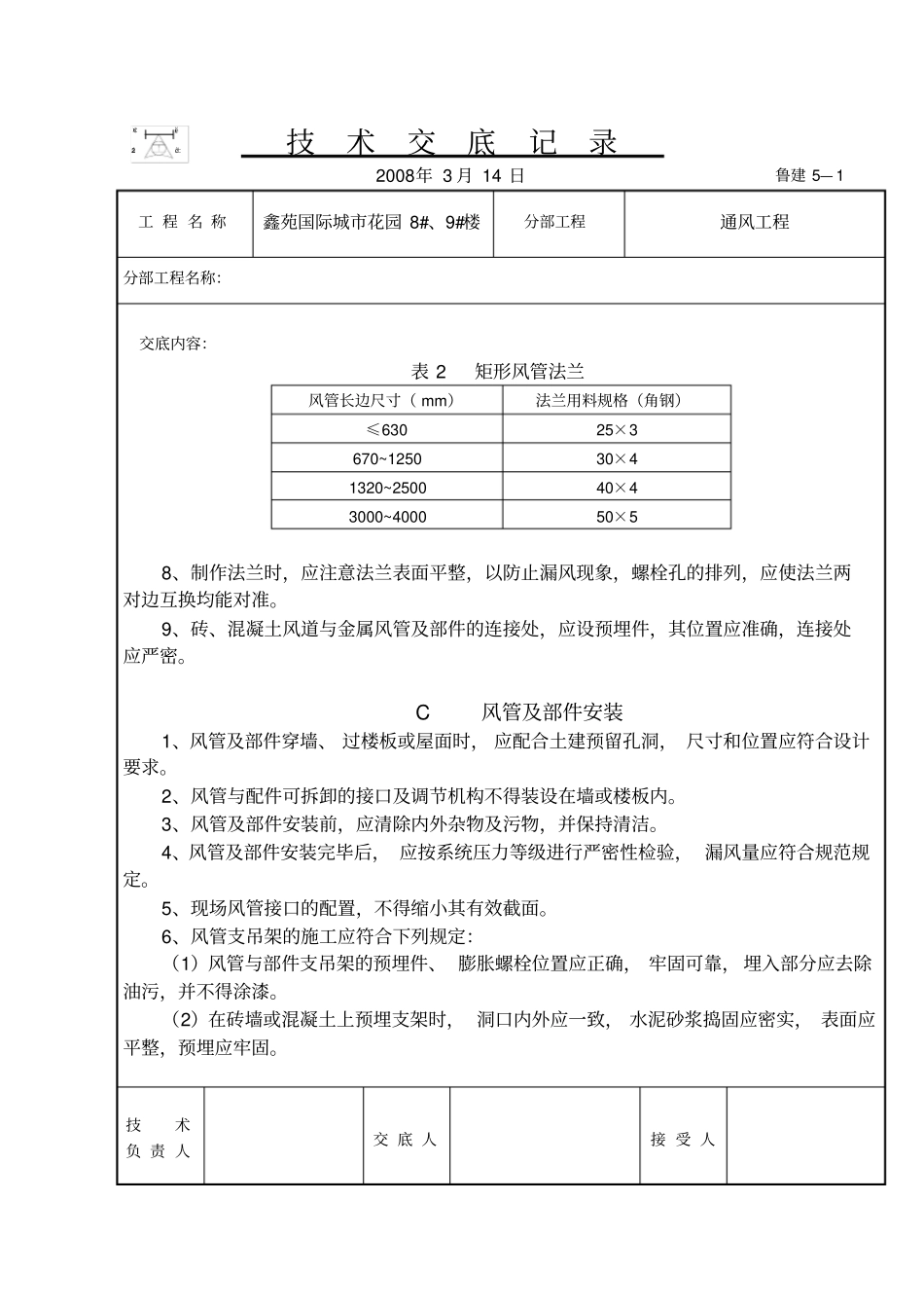 技术交底记录通风资料_第3页