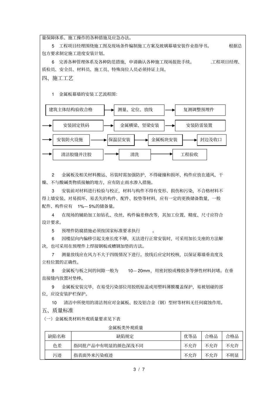 技术交底金属幕墙安装_第3页