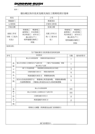 技术及相关岗位新员工在线培训管理流程草案离心线