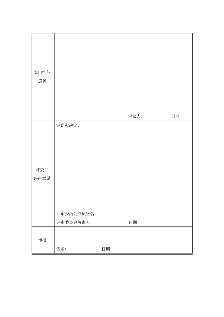 技术职称评审申报表模板_第2页