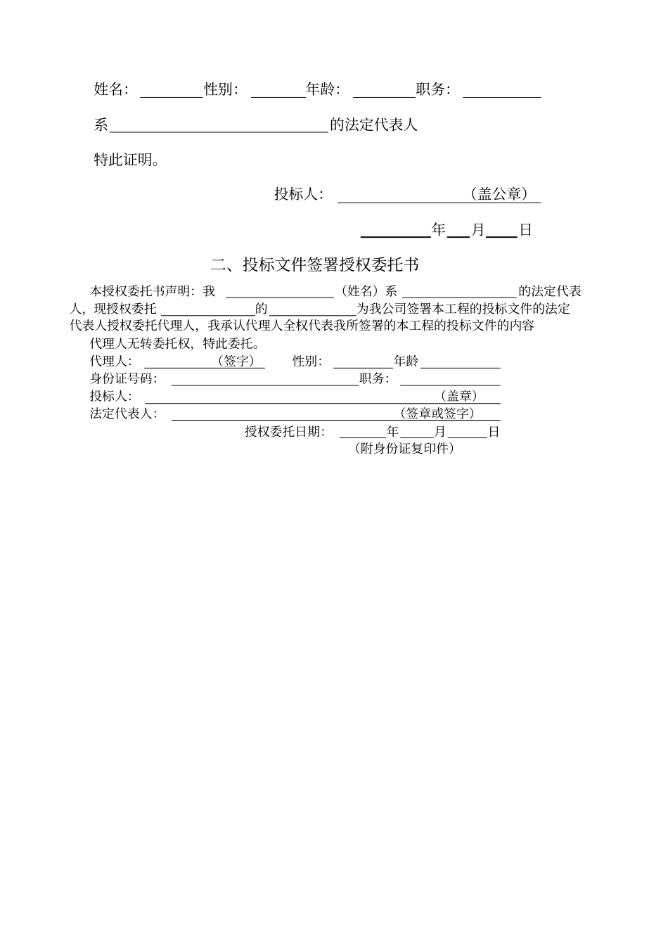 投标文件编制模板_第2页