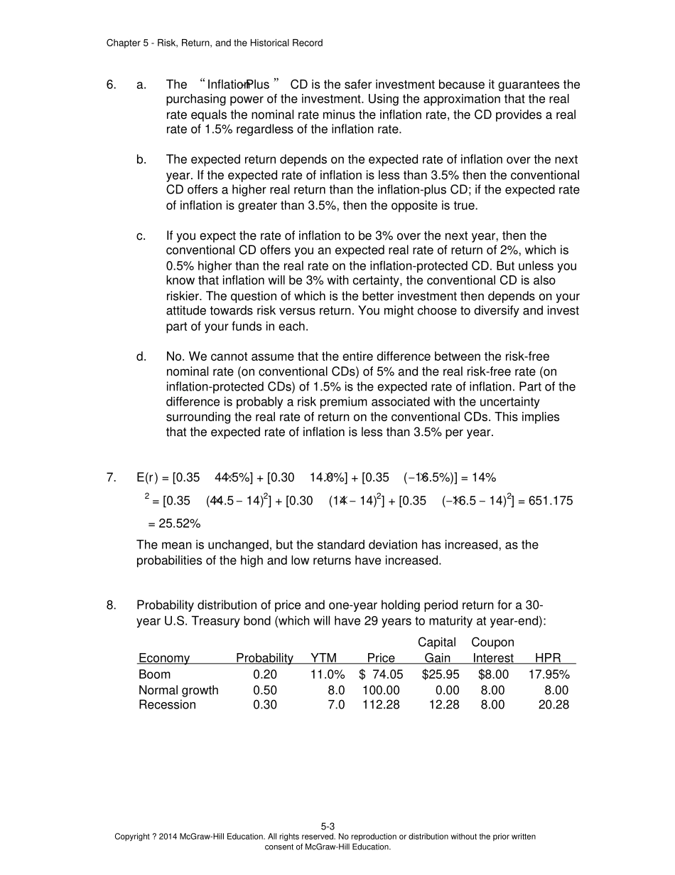 投资学第10版习题答案05_第3页