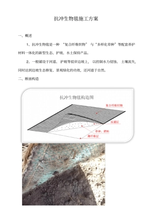 抗冲生物毯施工方案