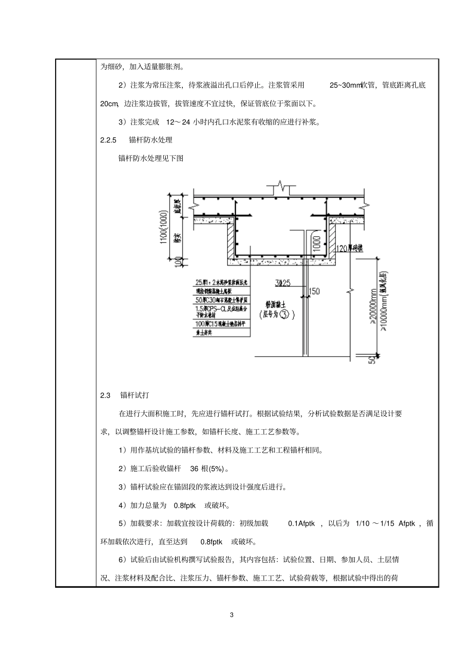 抗浮锚杆施工技术交底19104_第3页