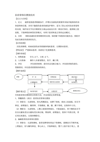 抗痉挛体位摆放
