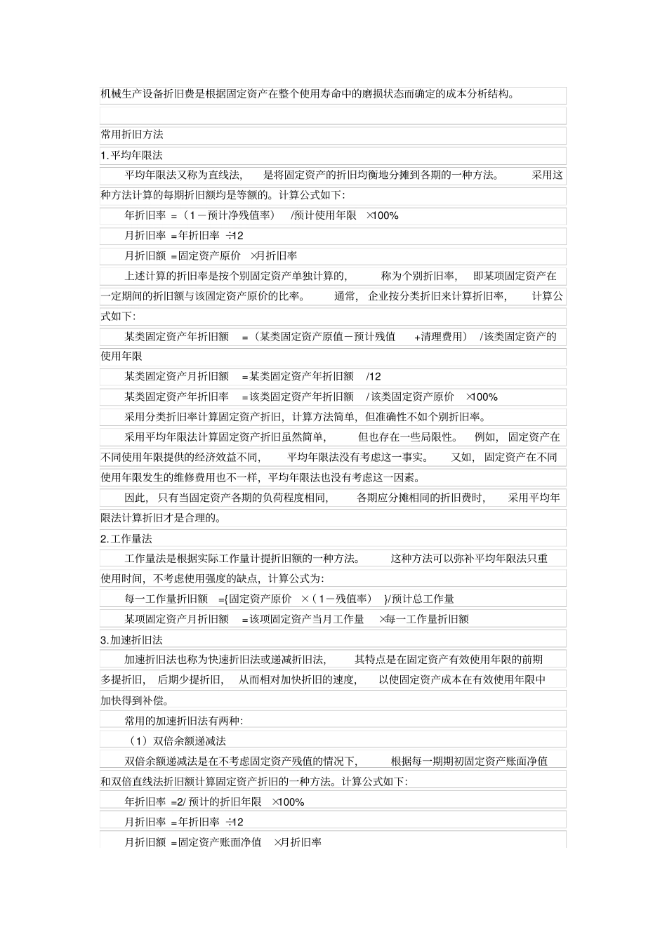 折旧费计算方法_第1页
