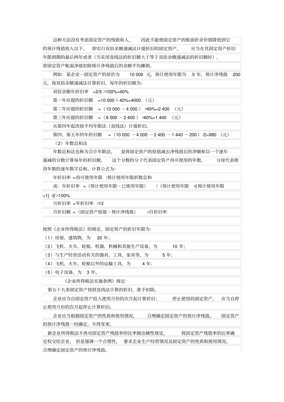 折旧费计算方法_第2页