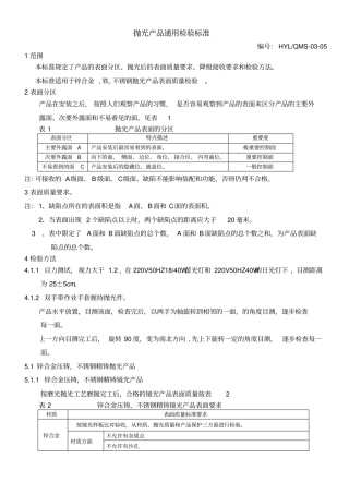 抛光检验通用标准