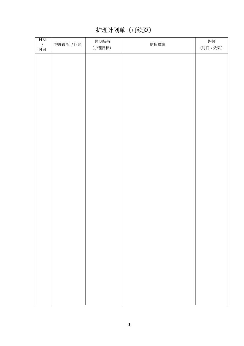 护士-完整病历-模板_第3页