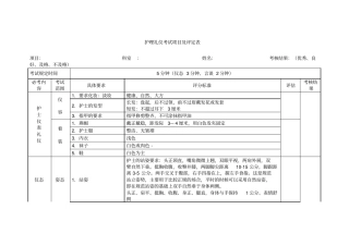 护士礼仪考核标准