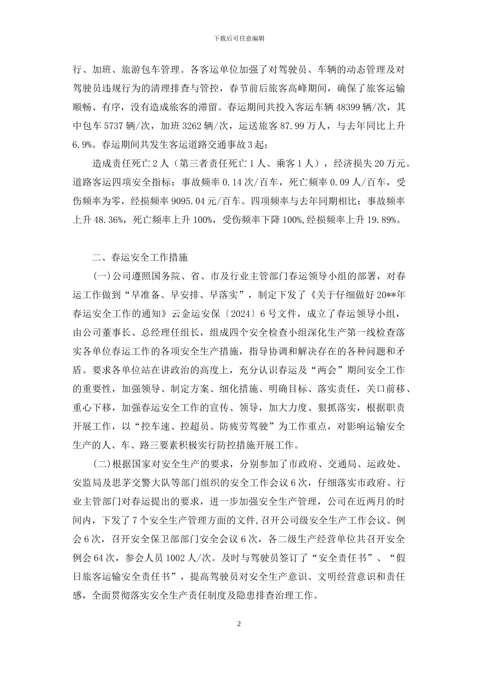 公交公司春运工作总结2024_第2页