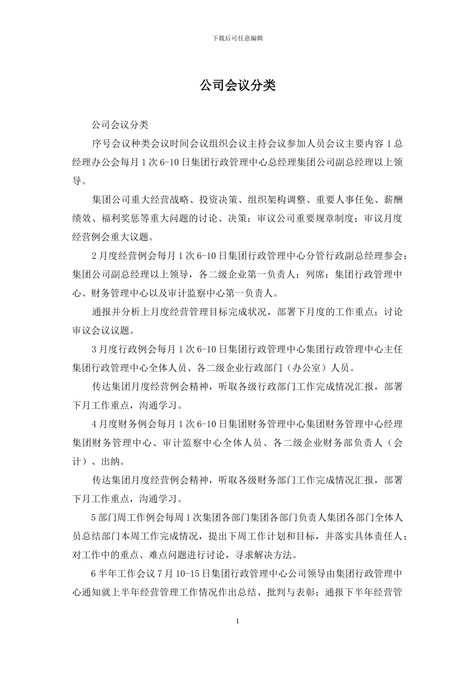 公司会议分类_第1页