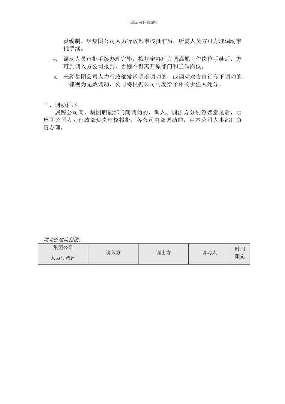 公司内部人事调动管理办法_第2页
