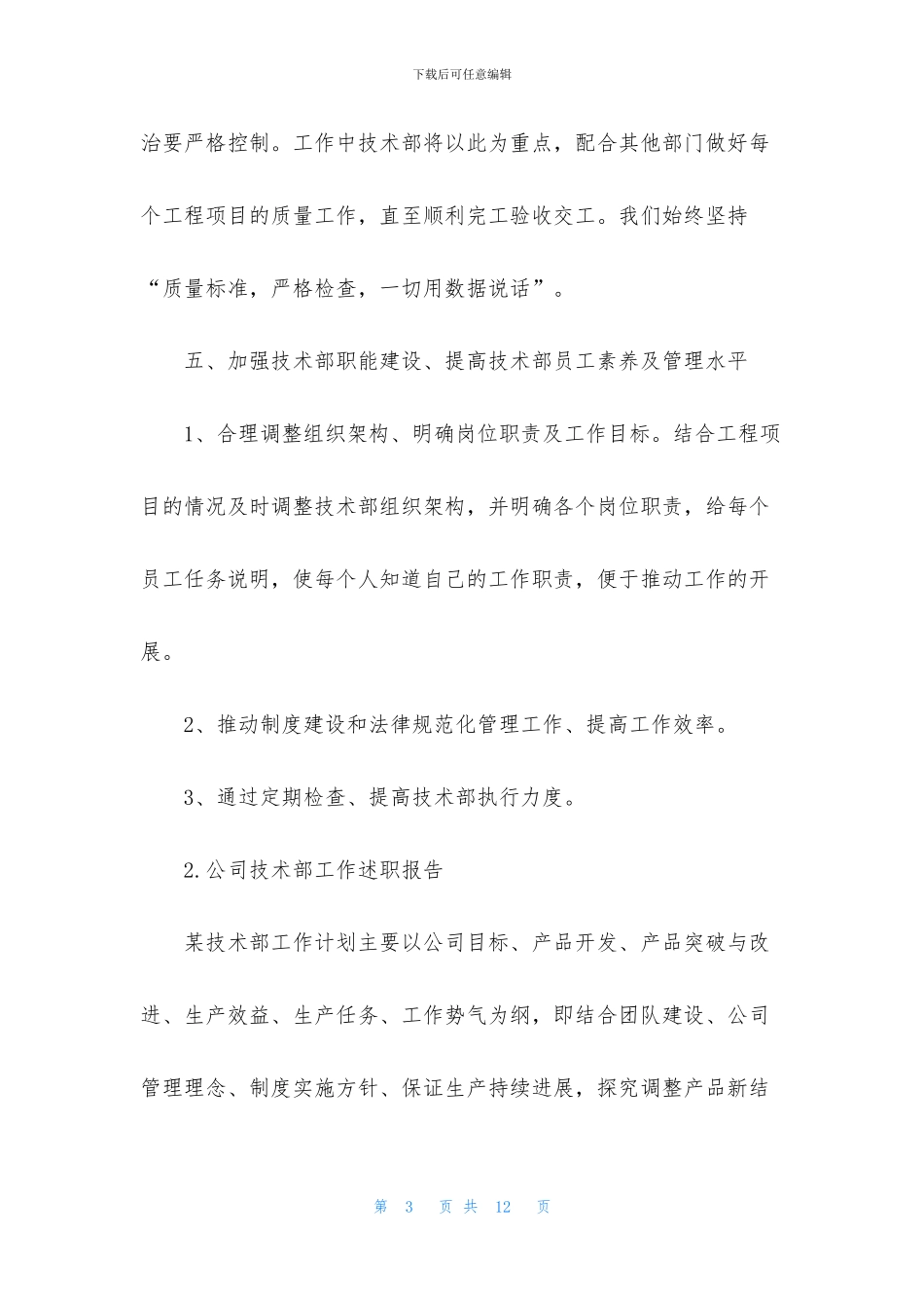 公司技术部工作述职报告_第3页