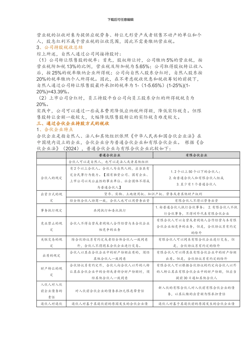 公司股权激励员工持股三种方式比较_第3页